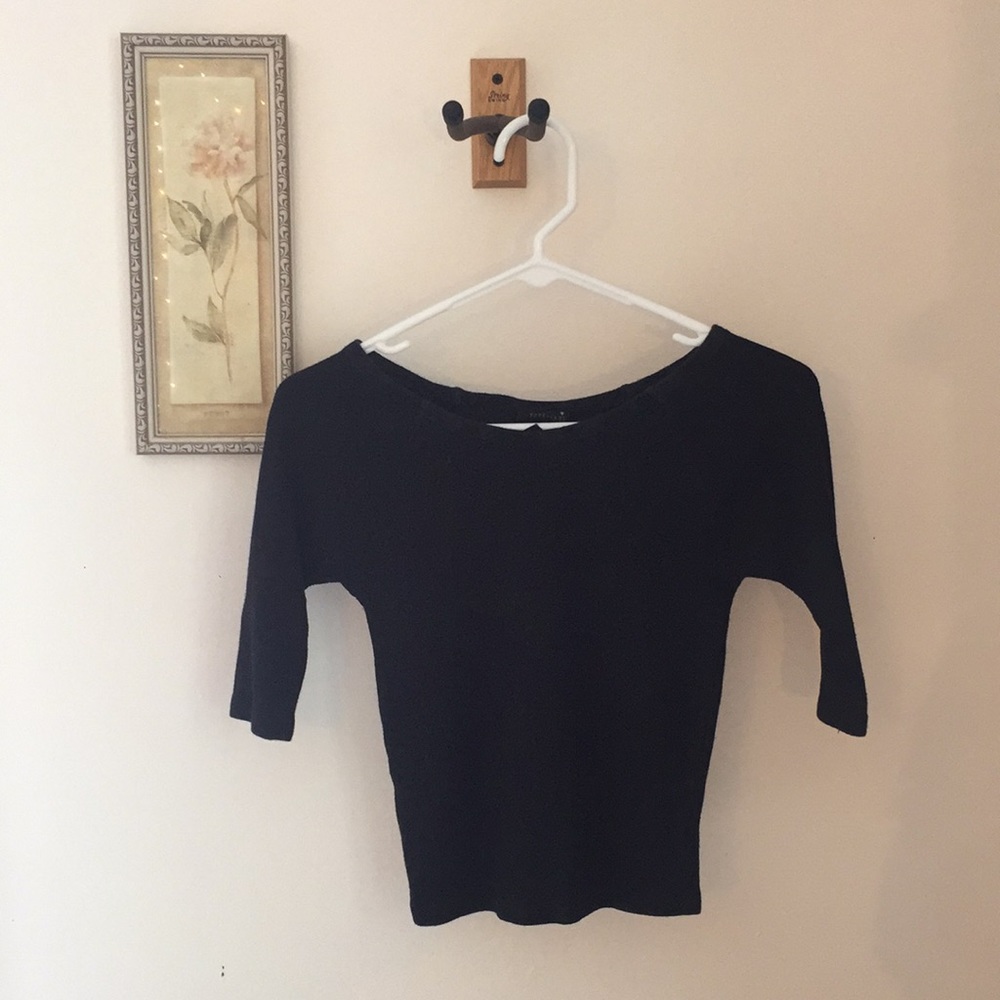 Black 3/4 length top